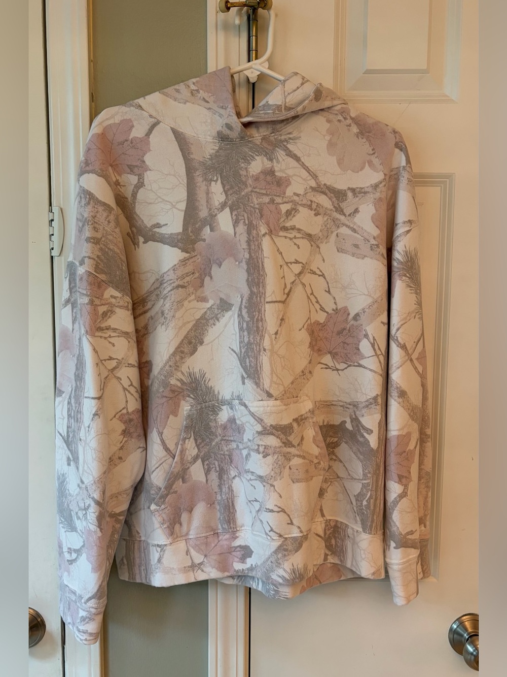 Hollister Light Pink Camo Hoodie- Womens Medium